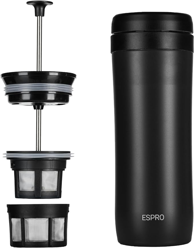 Espro Travel Press and its parts