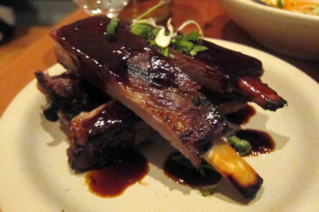 4 Wine and Port Braised Short Ribs in a dish
